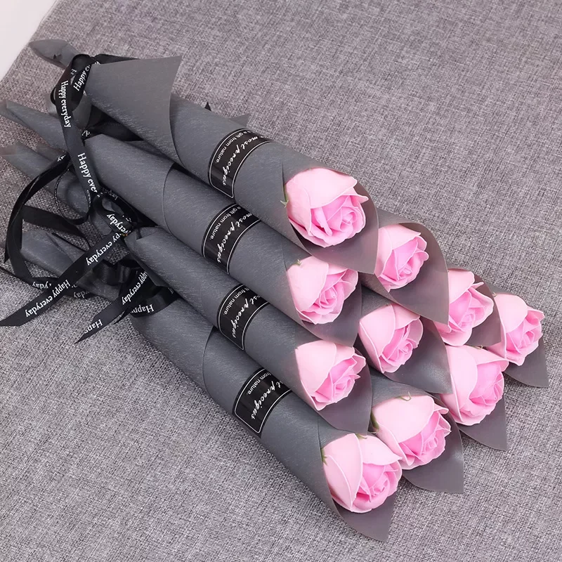 

10/5Pcs Soap Rose Bouquet Valentines Day Gift for Fridend Wedding Bouquet Home Decorations Holding Artificial Rose Flowers