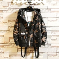 spring and autumn camouflage mens casual wear korean fashion edition trend jacket slim fit handsome hooded large size 5xl