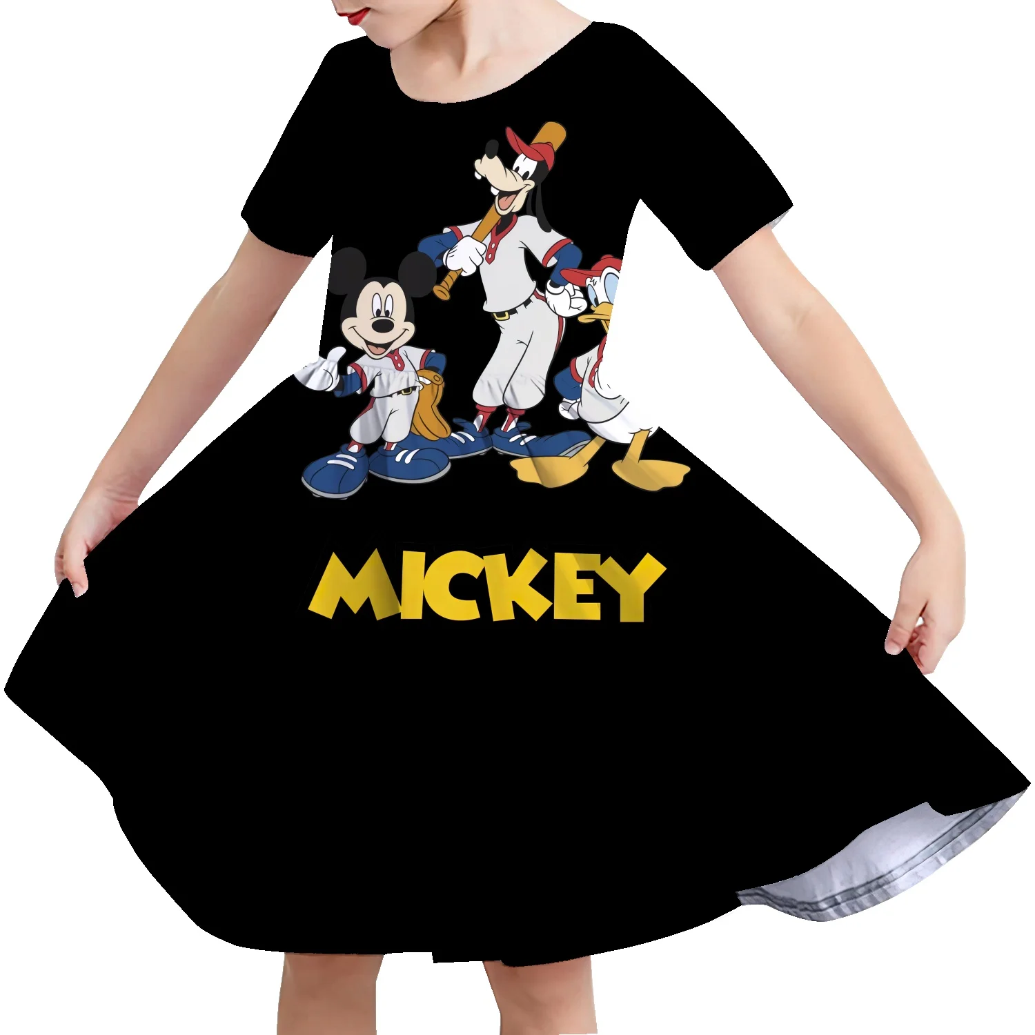 

Frozen Elsa Disney Children's Clothing Girls Dress 2022 Summer New Short Sleeve Princess Dress Casual Dress Skirt