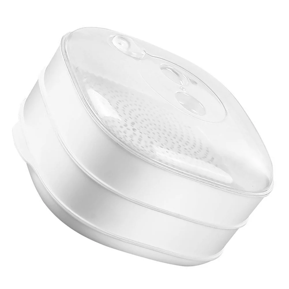 

Steamer Microwave Basket Container Kitchen Cooker Oven Rice Dumpling Steaming Storage Steam Veggie Vented Two Versatile Cooking