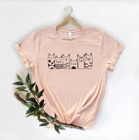 cats graphic shirt cat mom gift cat lovers shirts women cotton kawaii fashion plus size o neck short sleeve top tees