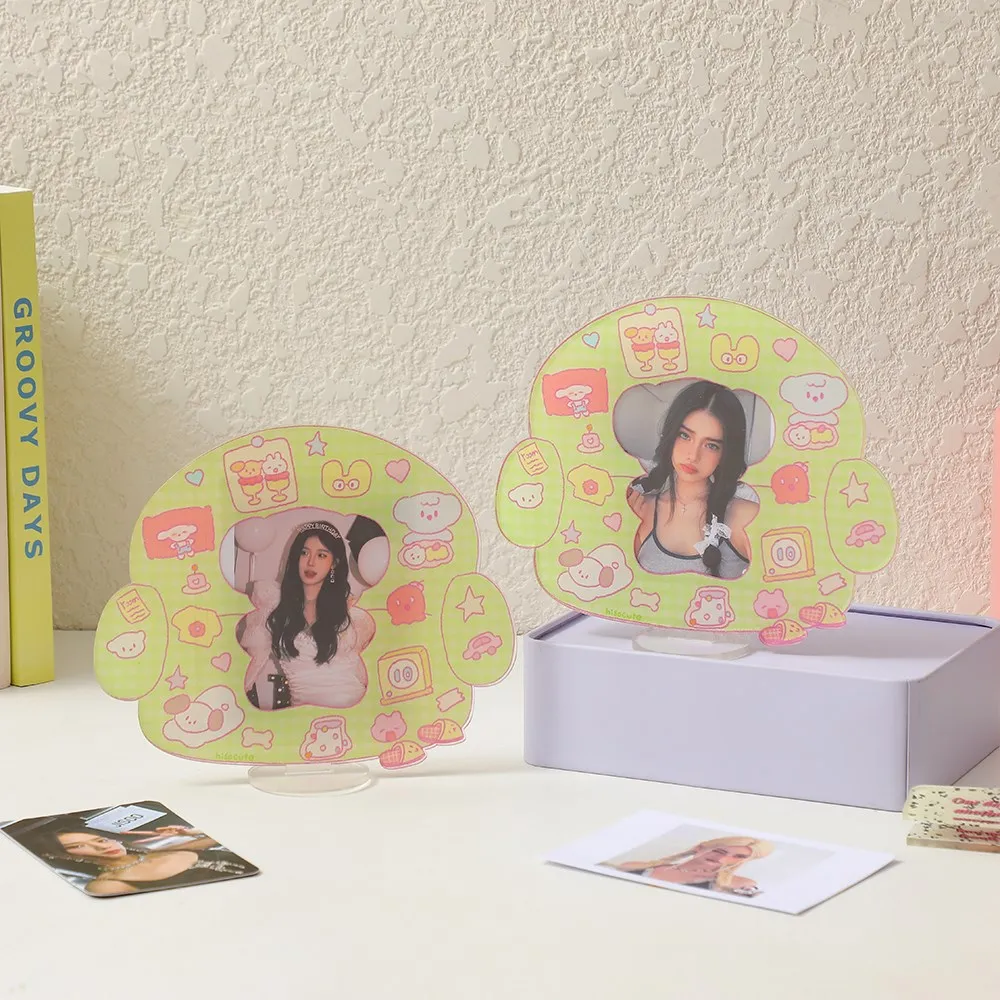 

Kawaii Гриб формовка 3 дюйма акриловая фоторамка idol открытка стенд в Корейском стиле открытка настольное украшение