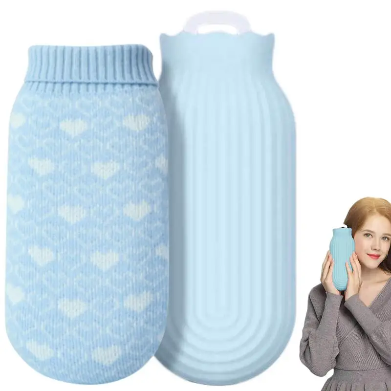 

Женская сумка для горячей воды, бутылка для горячей воды с мягким вязаным покрытием, подогреватель для холодной погоды, упаковка для спины, ...