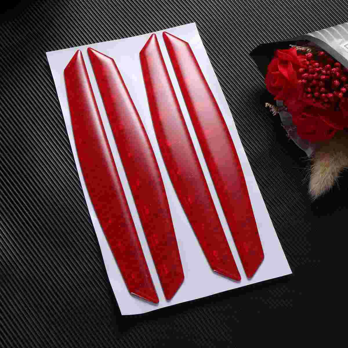 

4pcs Auto Door Side Edge Sticker Anti- Scratch Reflective Car Sticky Strip Edge Bumper Protection Guard for Car SUV Pickup