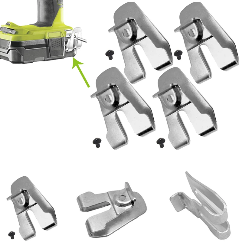 5/8/10Pcs Drill Bit Holder Belt Hook Clip With Screws For Ryobi/Ridgid Impact Driver Drill Holder Hooks Power Tool Accessories