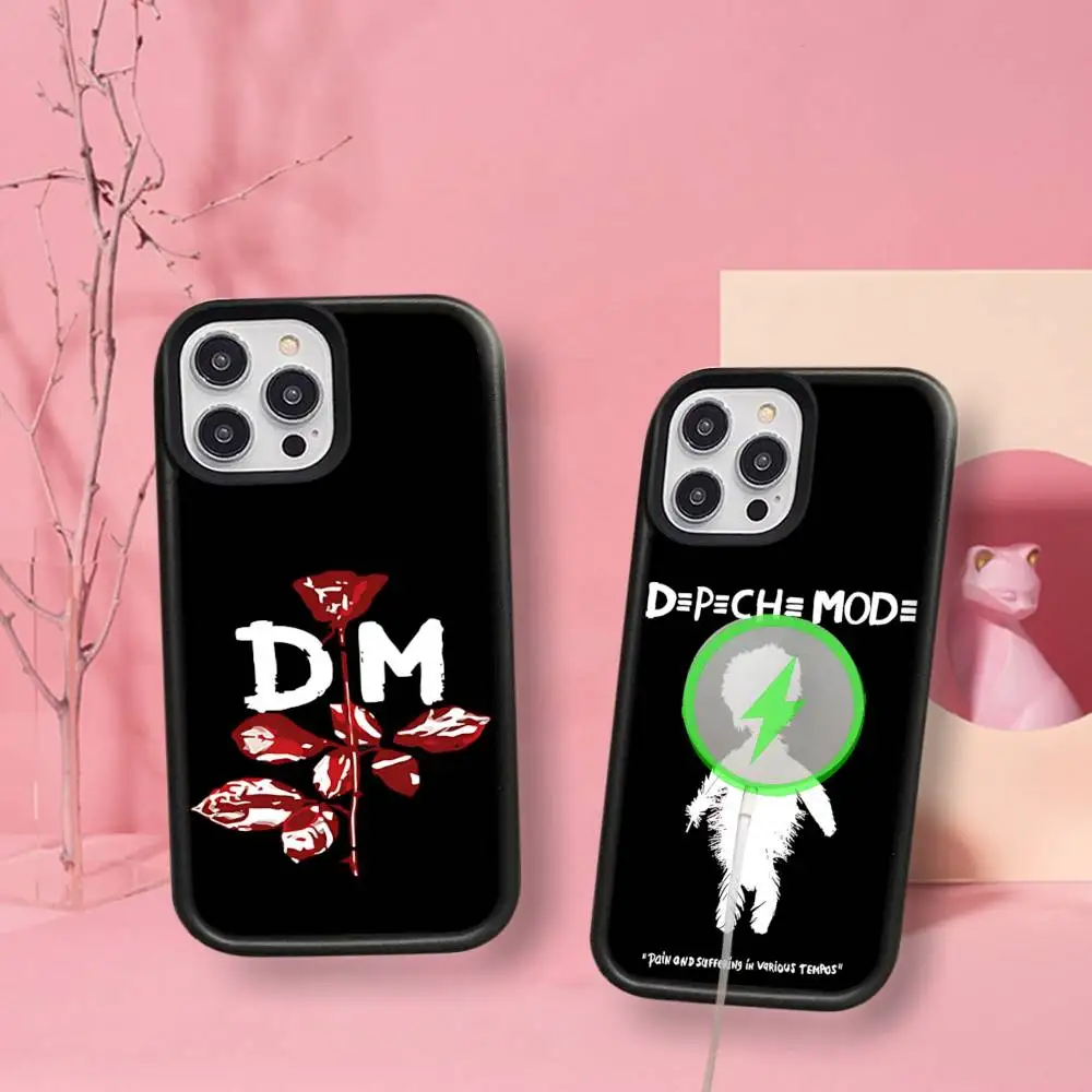 Фото Винтажный чехол D-Depeche M-Mode для MagSafe с магнитным креплением для iPhone 17 Air 16 15 14 13 12 11 Pro Max Plus с беспроводной зарядкой №1