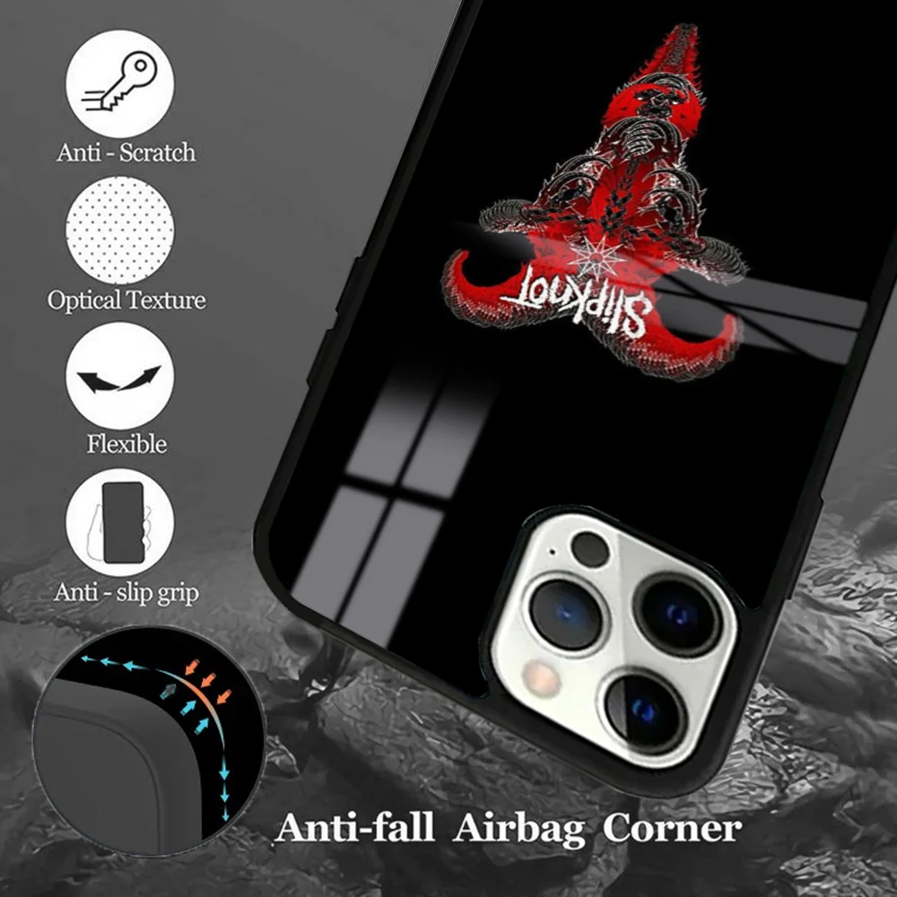 Чехол для телефона Band S-SlipknotS в стиле хип-хоп iPhone 16 15 14 13 12 11 Pro Max Plus Mini Magsafe Mirror