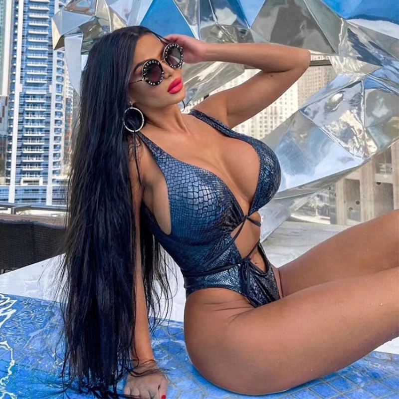 

Цельный купальный костюм, женская одежда для плавания с вырезами, купальный костюм, женский купальный костюм, бандажные стринги, монокини, красное бикини 2023