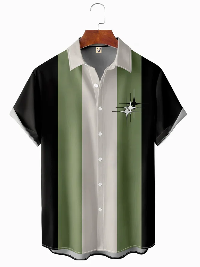 

Men's Geometric Graphic Print Short Sleeve Shirt