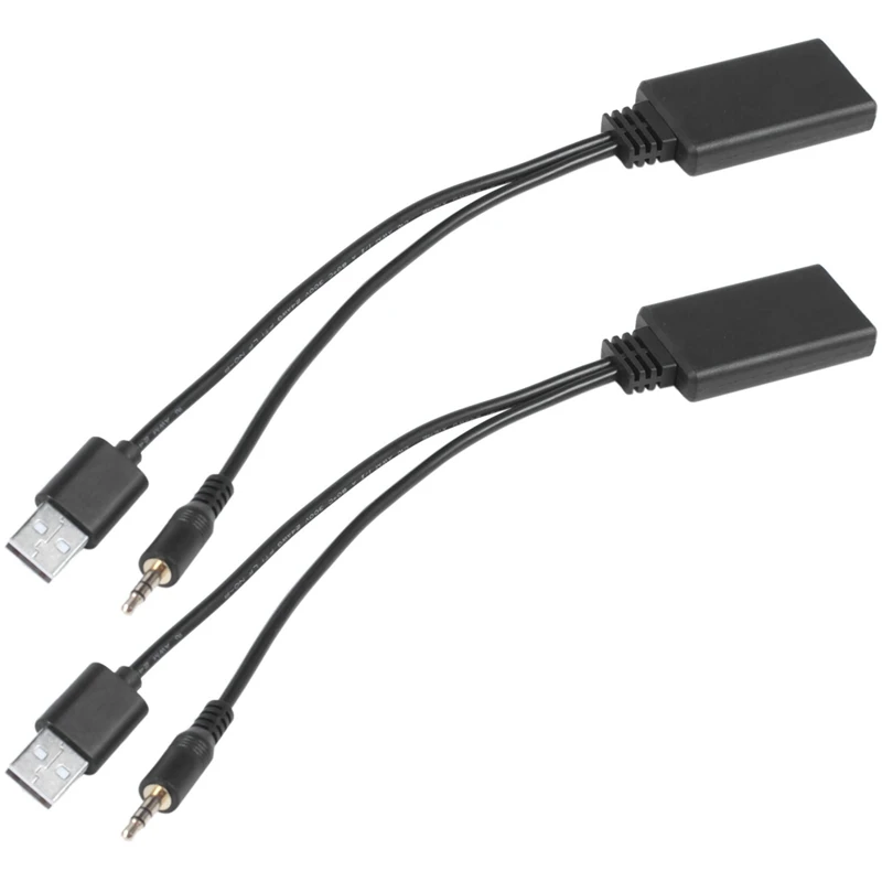 

2X Car Wireless Bluetooth Module Music Adapter Auxiliary Receiver Aux Audio USB 3.5Mm Socket For Bmw E90 E91 E92 E93
