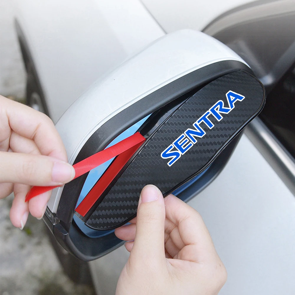 

Автомобильное зеркало заднего вида с защитой от дождя, 2 шт., козырек из углеродного волокна для Nissan Sentra Logo 2015 2016 2017 2018 2019 2020 2021 2022 2023