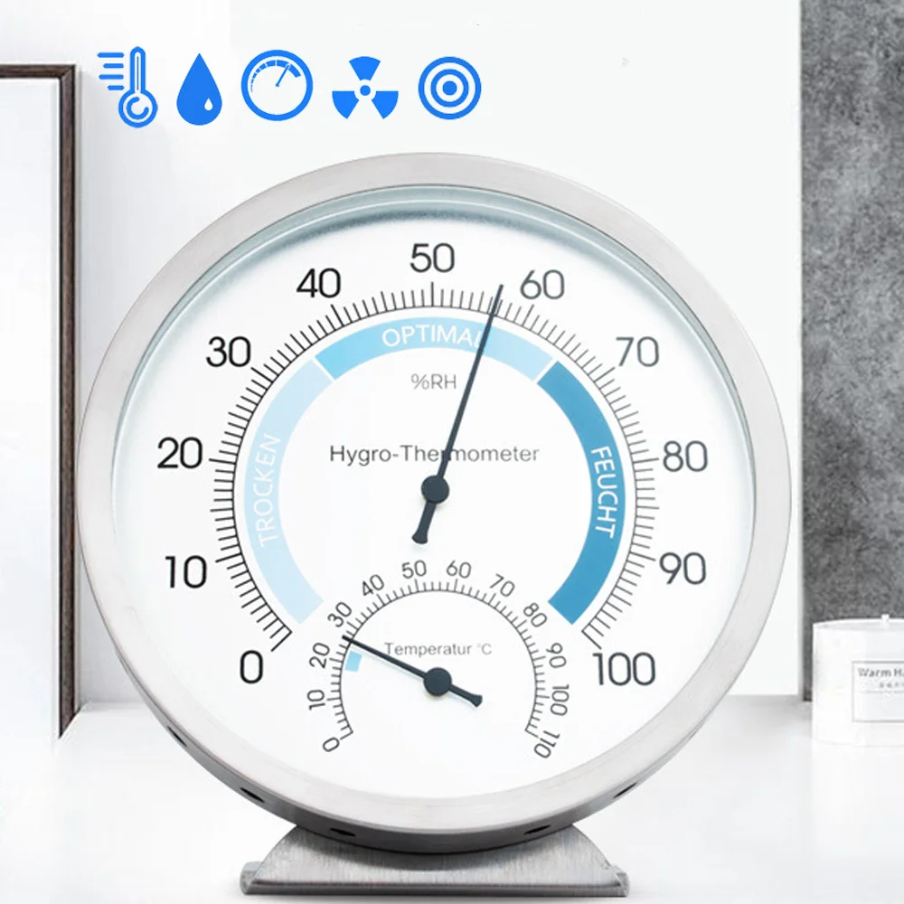 5-дюймовый стабилизированный термогигрометр из нержавеющей стали индукционный