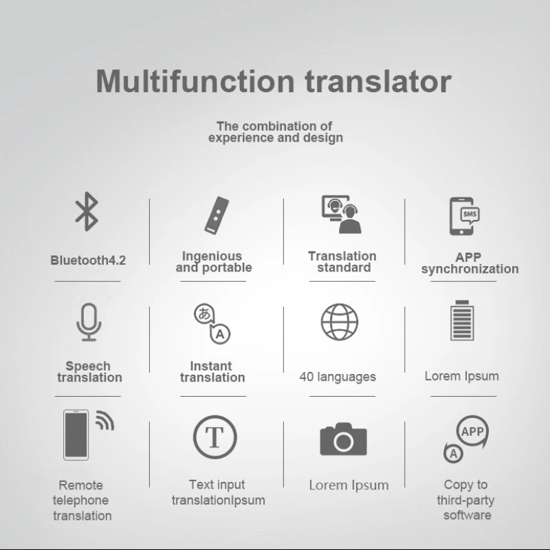 Lightweight Long-time Use Portable Voice Translation Translator 2-way Instant Translate High Recognition Ability 30+ Languages images - 6