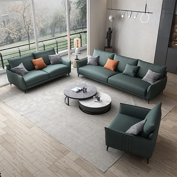 Nordic Luxury Modern  Living Room Furniture Chesterfield  Green Sofa Set