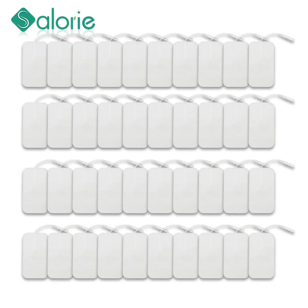 

9x5cm TENS Pads EMS Electrode Patch Nerve Muscle Stimulator Silicone Gel Electrodes Digital Acupuncture Physiotherapy 2mm Plug