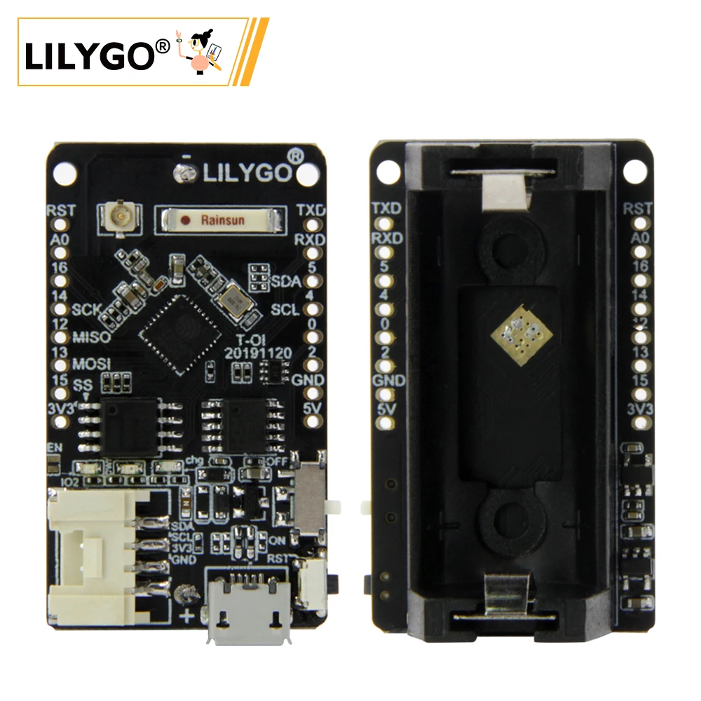 LILYGO® TTGO T-OI ESP8266 Беспроводной Wi-Fi модуль, перезаряжаемый держатель аккумулятора 16340 с интерфейсом Гров, совместимая мини-плата D1 LILYGO® TTGO T-OI ESP8266 Беспроводной Wi-Fi модуль, перезаряжаемый держатель аккумулятора 16340 с интерфейсом Гров, совместимая мини-плата D1