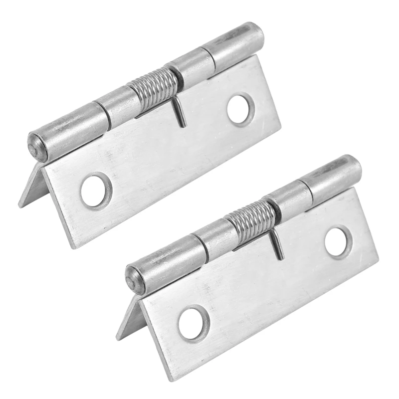 

2X 2 Inch Long Stainless Steel Self-Closing Corner Spring Draw Door Hinge