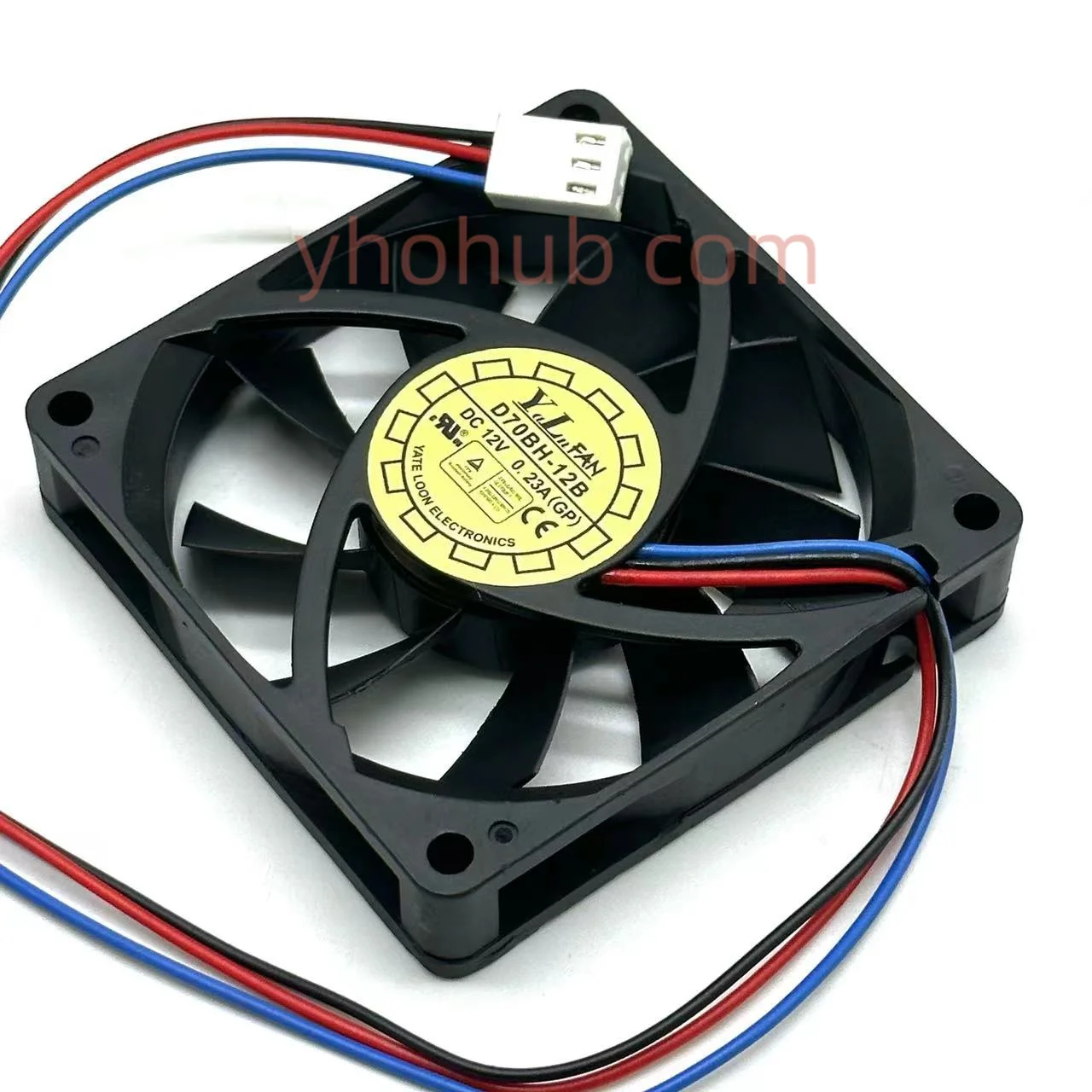 Настольный вентилятор Y.L, 12 В постоянного тока, 0,23 А, 70x70x15 мм, 3-проводной Вентилятор охлаждения сервера