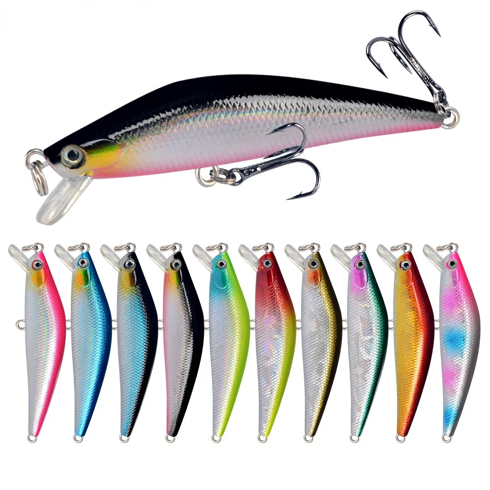 

1PCS Crankbait Minnow Fishing Lure Floating Hard Bait 7.5g 7.5cm Artificial Bait Fishing Wobblers Swimming Carp Fishing Tackle