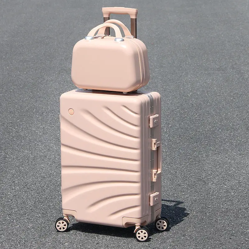 20/22/24/26/28 inch fashion wheel suitcase Explosion-proof passcode lock Suitcase 2ps Student female aluminum-framed suitcase