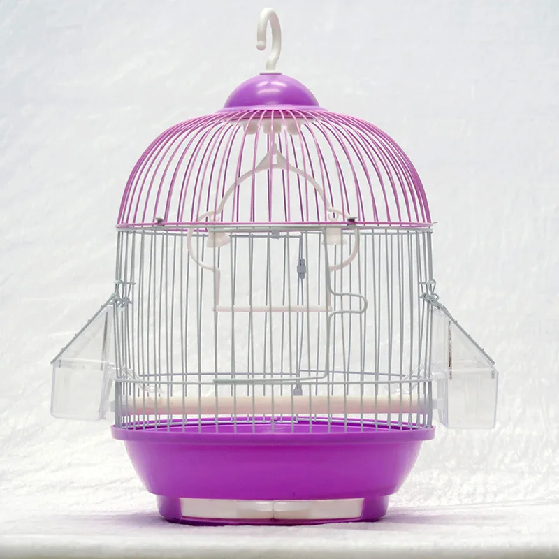 Маленькая клетка для птиц круглая тигровая кожа жемчужный попугай железная