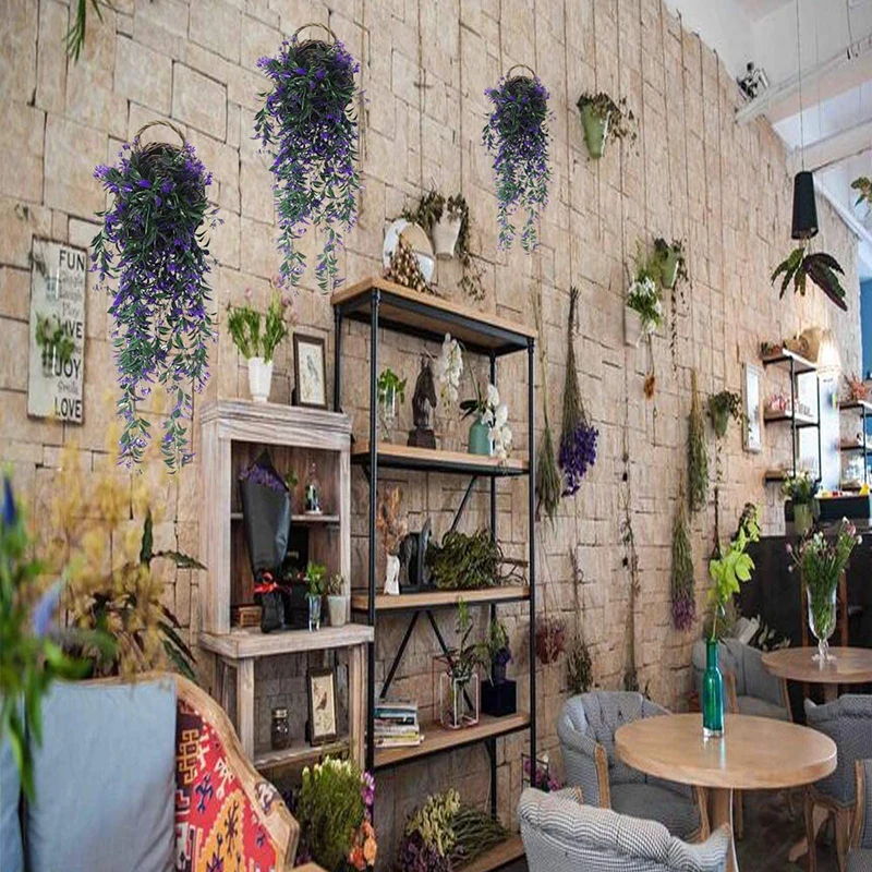 Настенная подвеска в виде оранжевого цветка 1 пара искусственное растение из