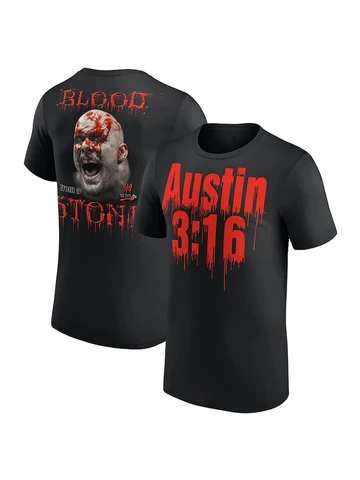 Мужская футболка Stone Cold Steve Austin Blood From A Stone, летняя футболка с коротким рукавом, новинка 2025, модный женский нейтральный спортивный топ