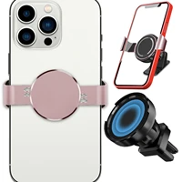 cellphone clamp for magnet car mount metal phone clip with dashboard air vent magnetic car holder fits for iphone 1213 pro max