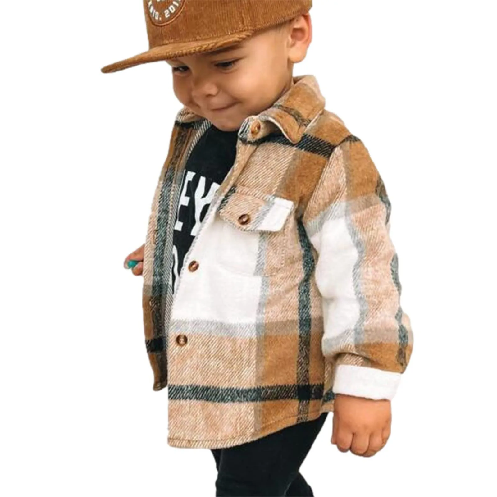 

Фланелевая рубашка в клетку, с длинным рукавом, на пуговицах