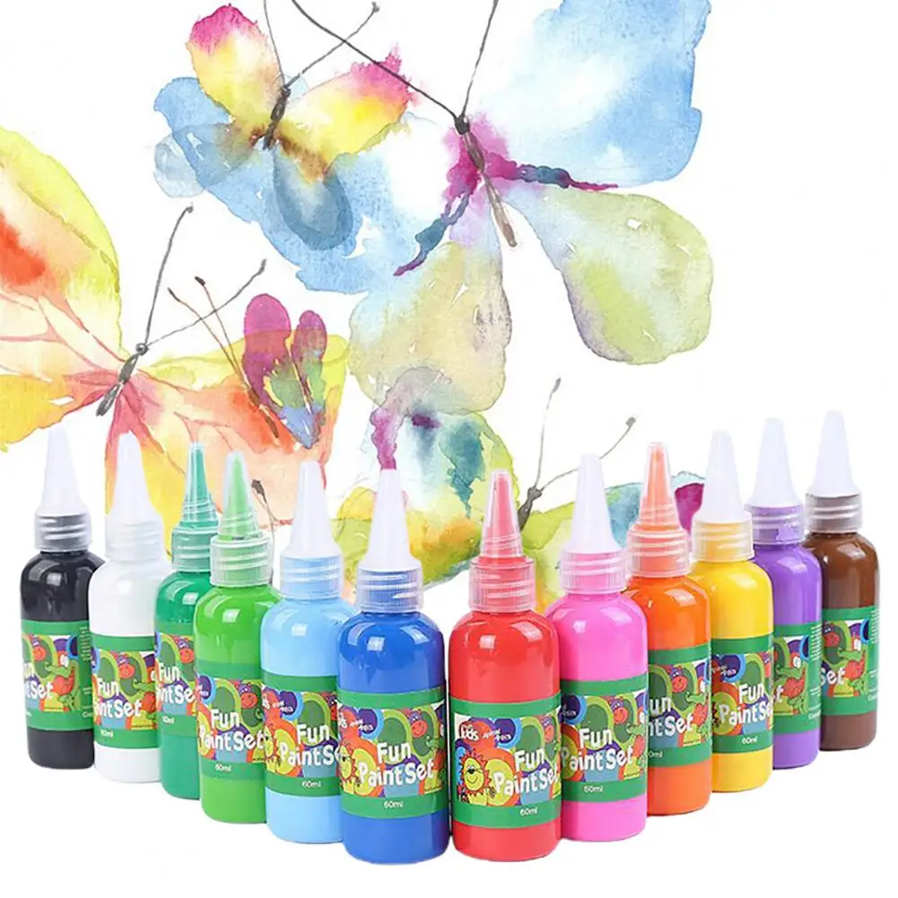 

60ml Watercolor Paint Washable Headwear Kindergarten Children Watercolor Pigment DIY Graffiti Painting Pigment Liquid Pigment