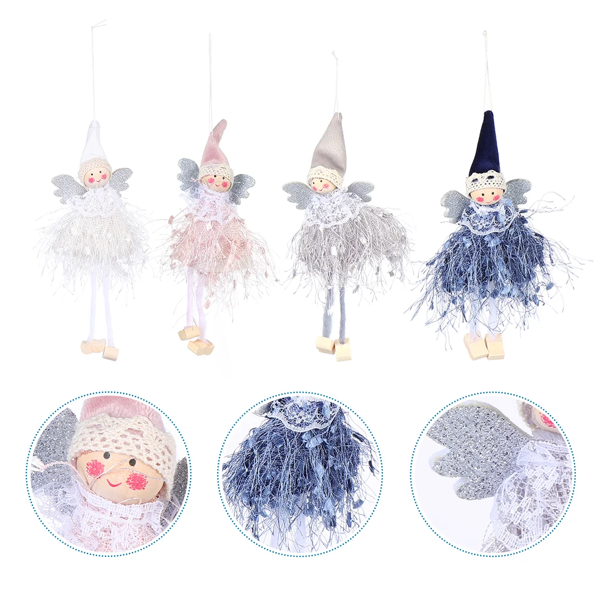 

Christmas Hanging Plush Angel Ornamenttree Stuffedholiday Dolldecoration Stocking Filler Elf Angels Figurines Party Figurine