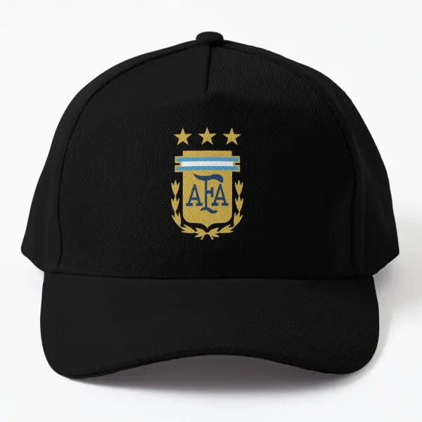 

Argentina Logo With Three Stars World Cu Baseball Cap Hat Czapka Sun Solid Color Sport Printed Black Summer Casual Mens