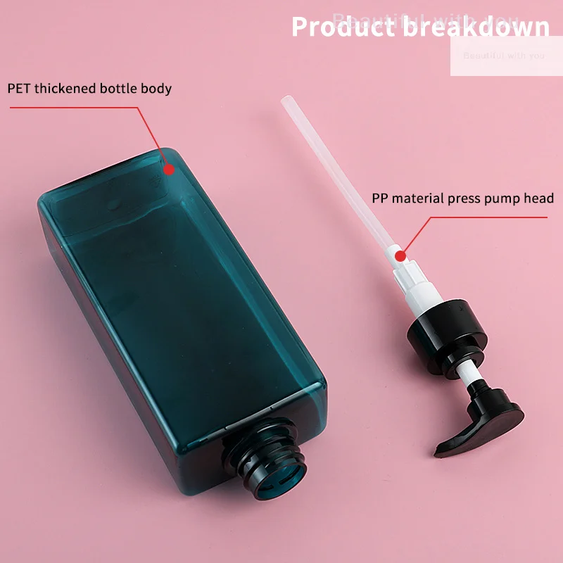 1 шт. 400 мл квадратный дозатор мыла водонепроницаемые этикетки многоразовая