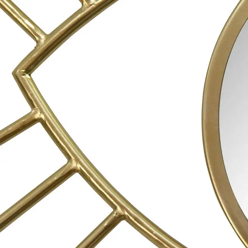 

x 21.5" Boho Round Eye Wall Mirror, Gold