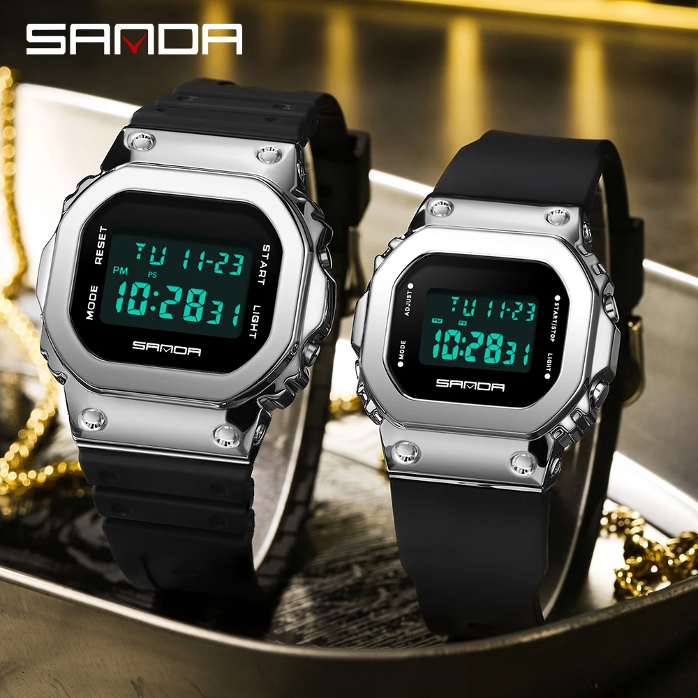 New SANDA Luxury LED Electronic Digital Watch Fashion Casual Women's Watches Ladies Clock Male Wristwatch Relogio Feminino 2126