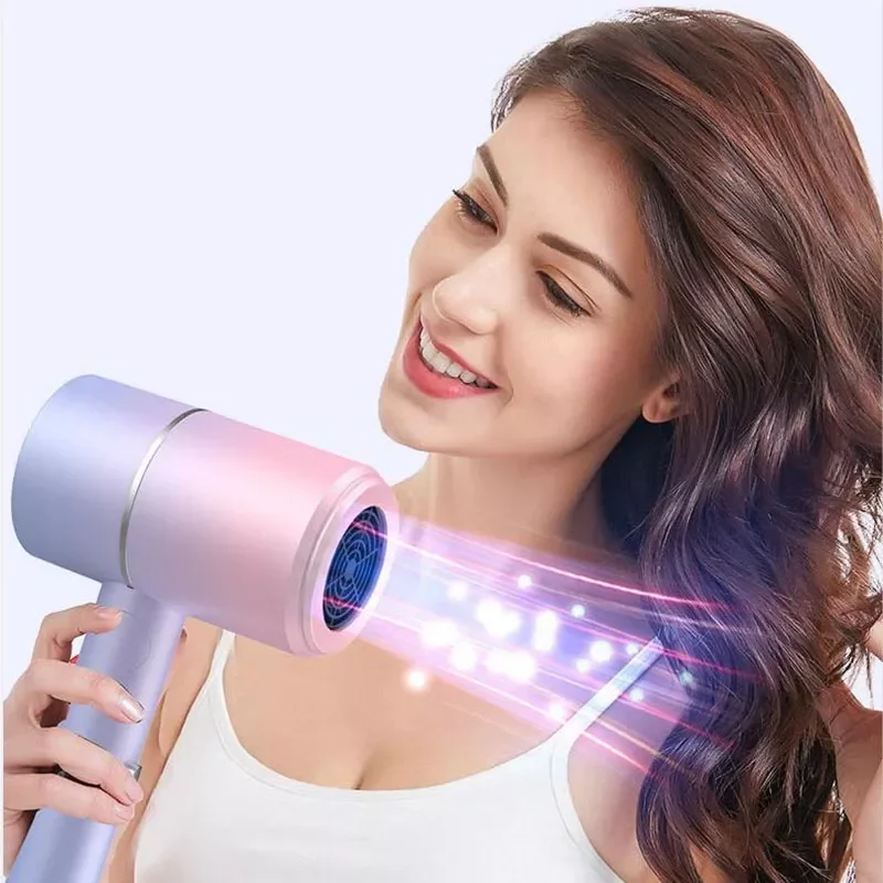 

Hot Air Negative Ion Hair Blower Dryer Mini Travel Portable Handle Adjustable Electric Hair Dryer Smooth Wind Blower Style Tool