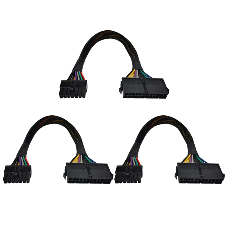 

3X 24 Pin To 14 Pin ATX PSU Main Power Adapter Braided Sleeved Cable For IBM For Lenovo PC And Servers 12-Inch(30Cm)