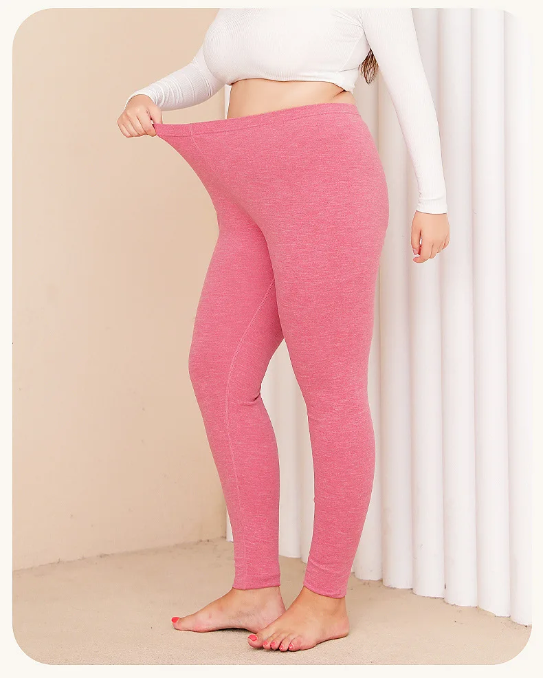 Plus Size 3XL 4XL 5XL Long Johns Men Wear Leggings Wear Thermal Underwear Bottoms Long Johns Autumn Women Long Johns Solid Warm