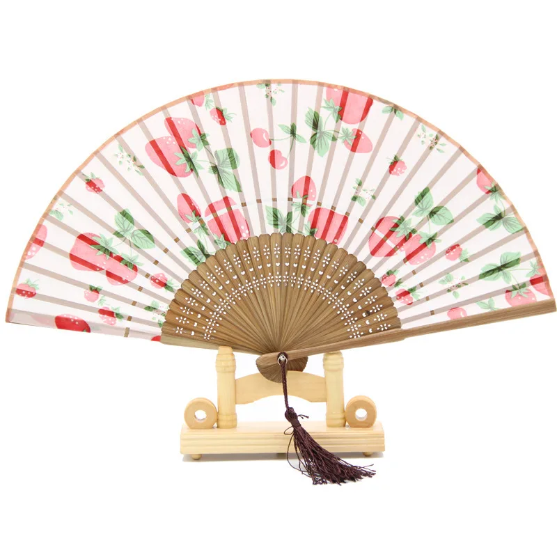 

7 Inch Smile Double Section Single Section Female Fan Classical Fan Craft Gift