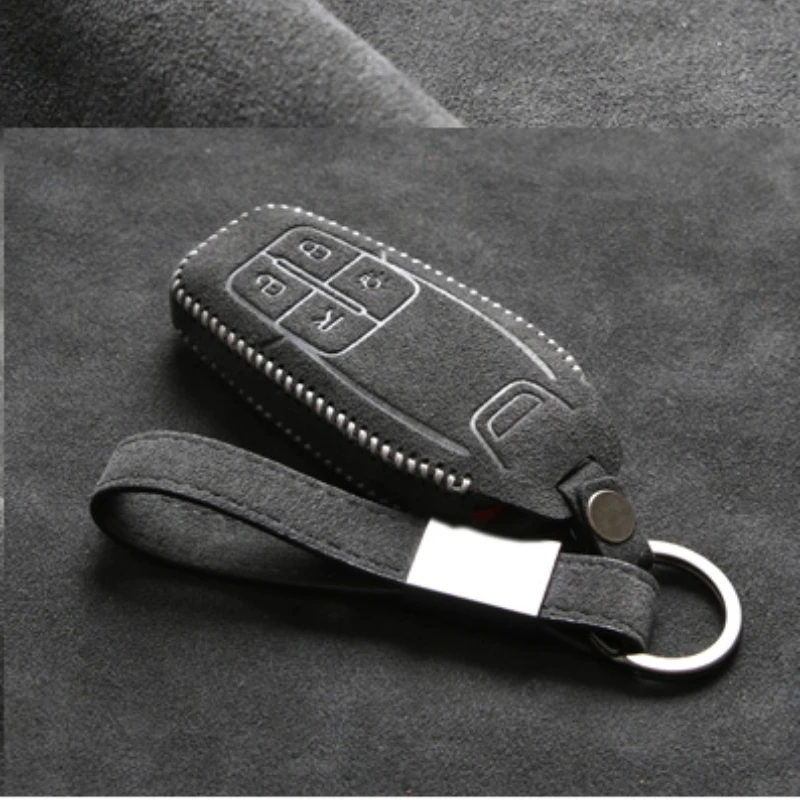 

Alcantara key case chain For Ferrari F8 SF90 Portofino 488/roma/812 male and female remote control protective case buckle