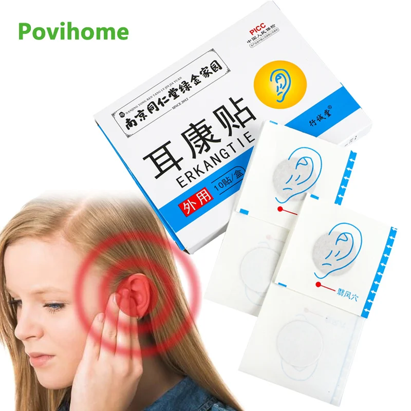 

12Pcs/Box Ear Tinnitus Treatment Patch Herbal Ringing Buzzing Relief Plaster Headache Hearing Loss Sticker Chinese Medicine Care