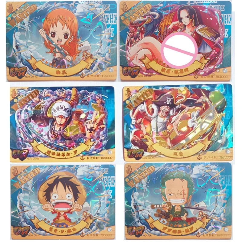 

Anime One Piece Monkey D. Luffy Nami Trafalgar D. Water Law Nico-Robin Ur Card Rare Cards Children's Toys Boys Birthday Gifts