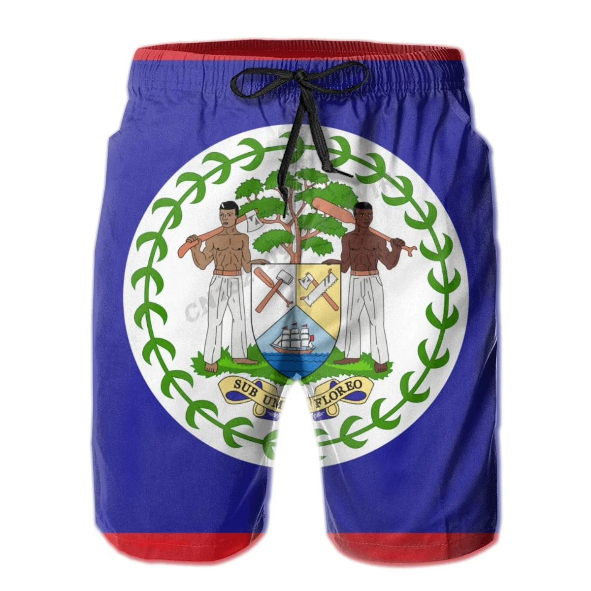

Men's Belize Flag Beach Pants Shorts Surfing M-2XL Polyester Swimwear Running