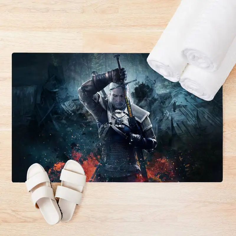

The W-Witcher Game Bathroom Mat Kitchen Floor Mats Kitchen Floor Mats Can Be Customized