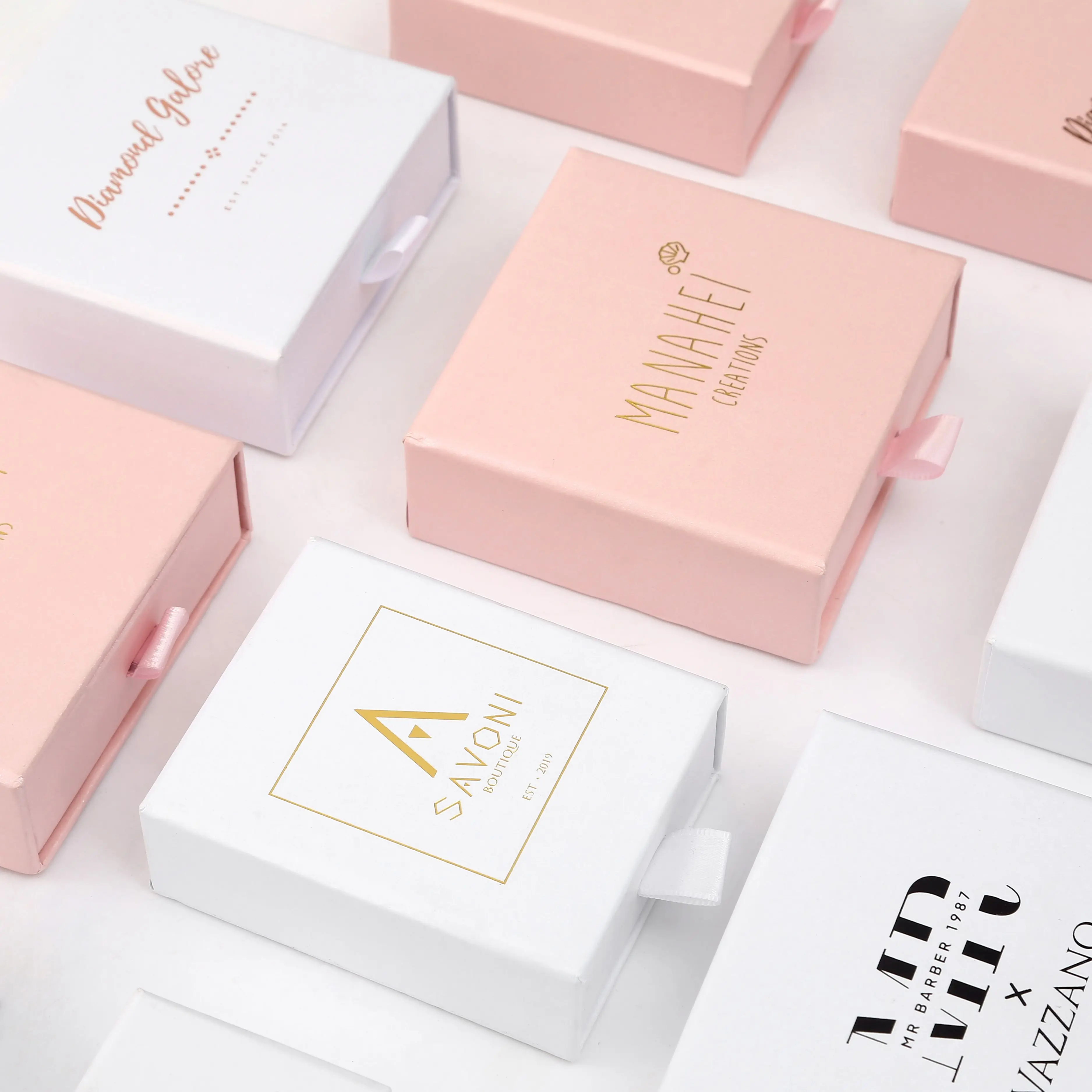 Оптовая продажа 100 шт./лот изготовленные на заказ розовые бумажные коробки для