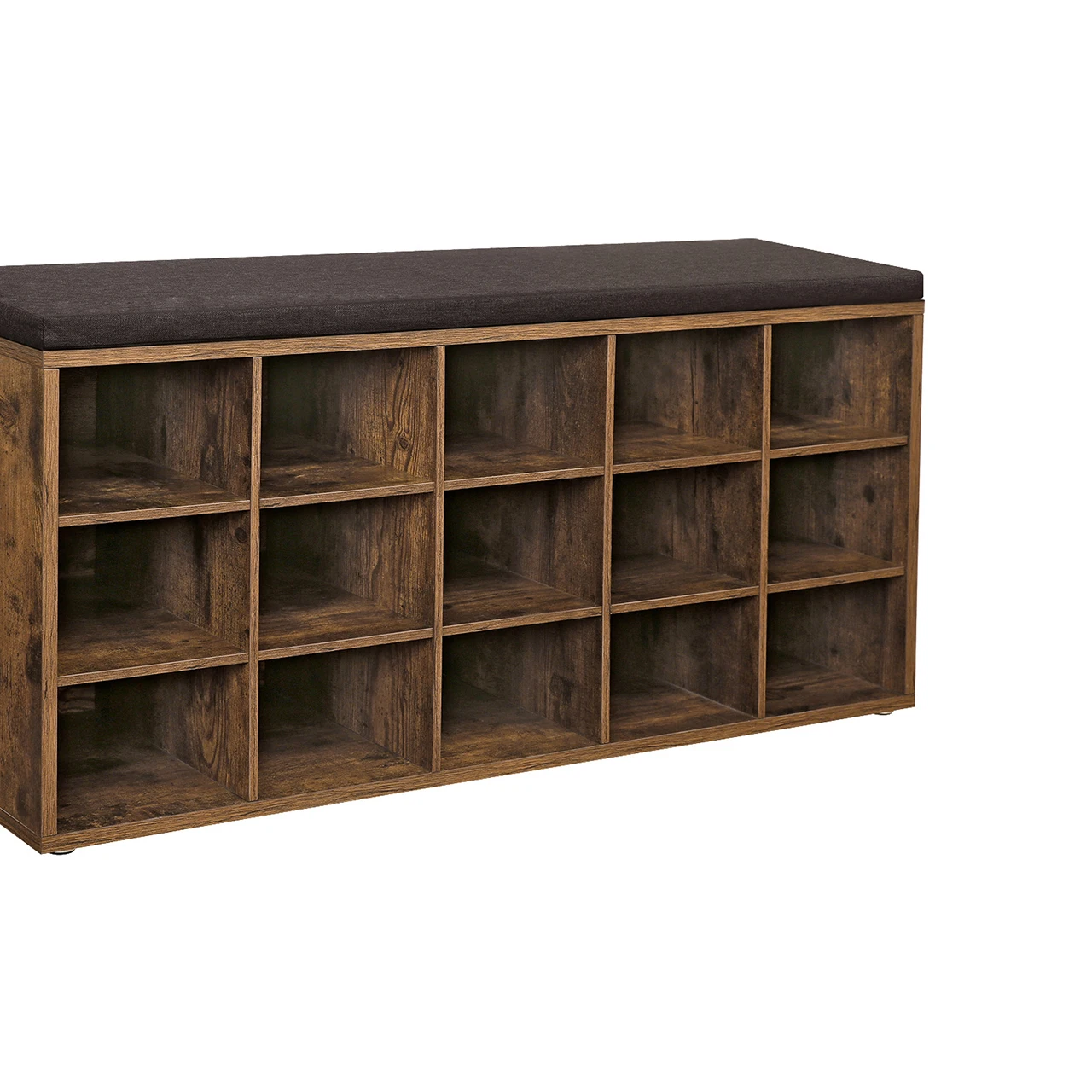 Стойка для обуви VASAGLE скамейка с сиденьем шкаф подушкой 15 открытых отсеков