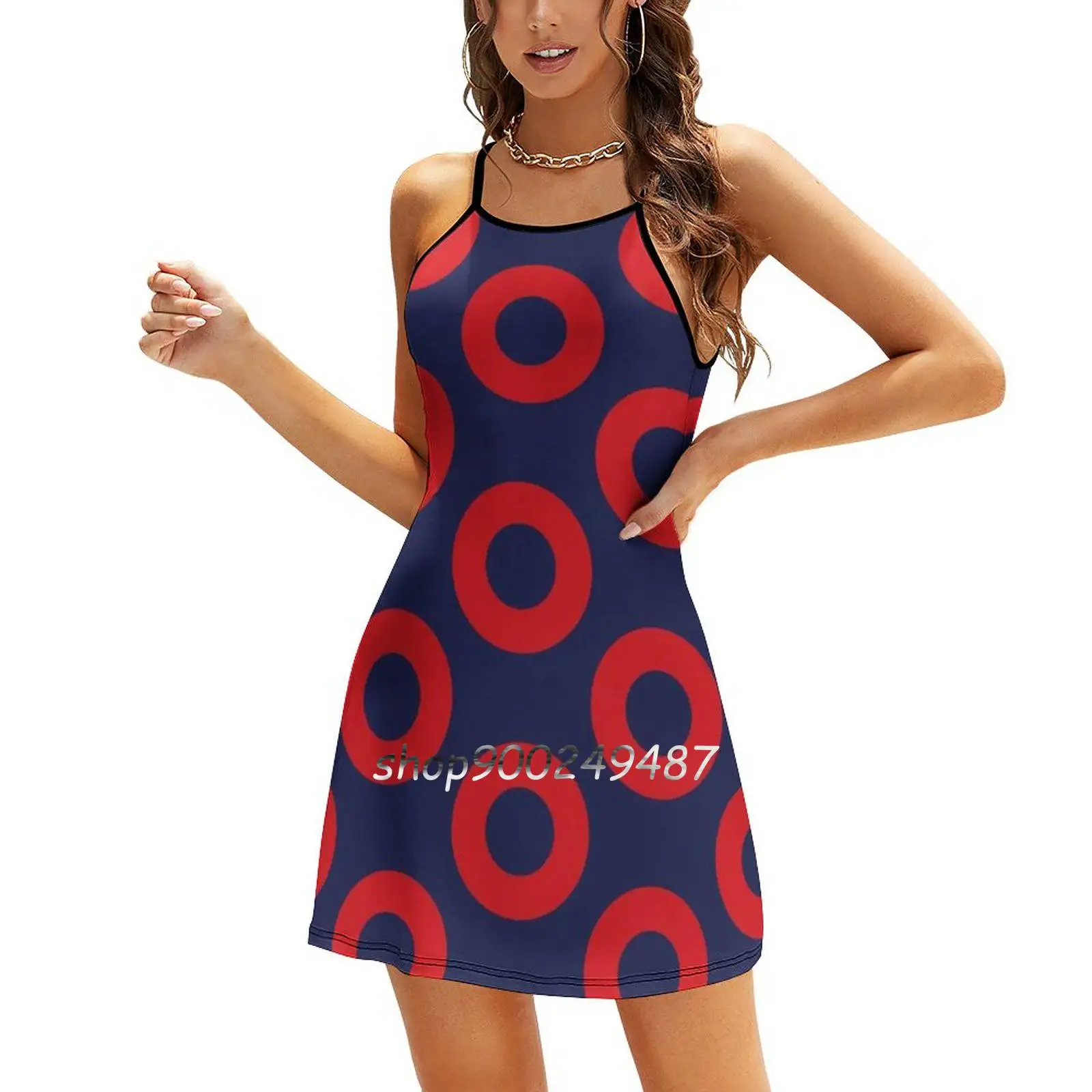 Платье Fishman Donut Phish с квадратным вырезом от Custeez милые свободные платья принтом