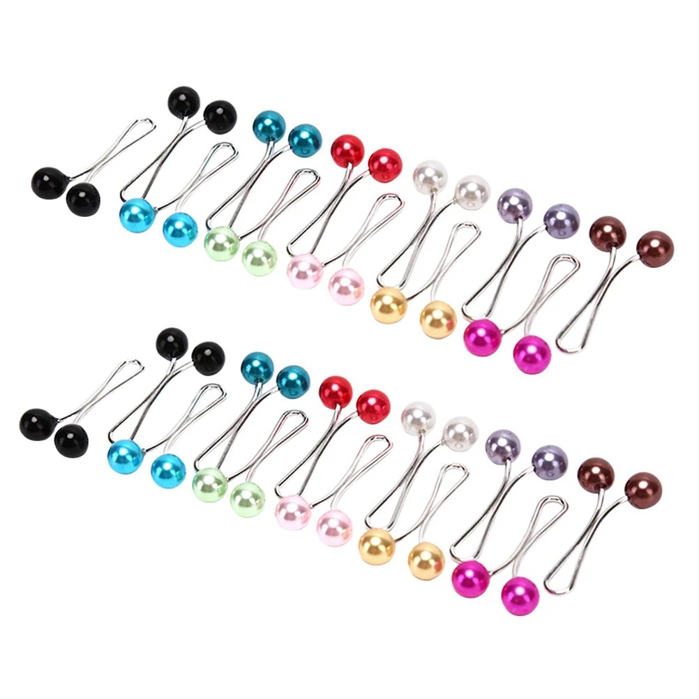 

Brooch Pinclaspcraft Scarf Bar Buckle Muslim Clip Pearl Flat Scarves Shape Usafety Clips