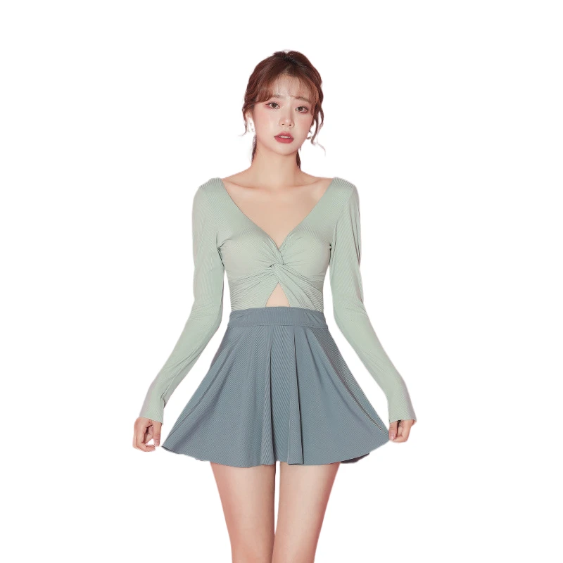 

Купальник с открытой спиной, боди с длинным рукавом, модное женское платье, горячее сексуальное женское белье, женская пляжная юбка, Цельный купальник на каникулах