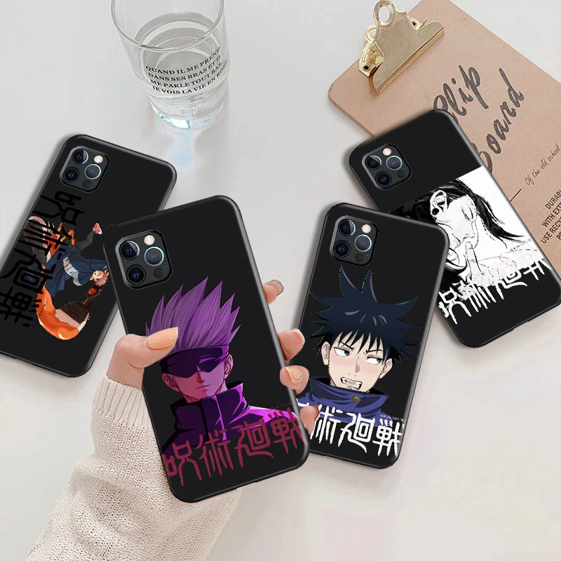 

Original Silicone jujutsu kaisen 2022 Phone Case For iPhone 11 12 13 Pro XS Max XR XS X 8 7 6s Plus Full Lens Protection Cover